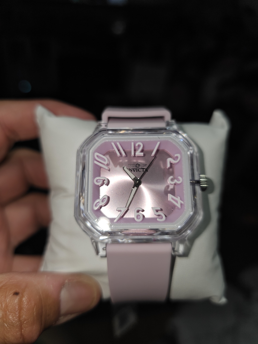 Invicta Women’s Pink Square Dial Silicone Strap Watch - Picture 2 of 2